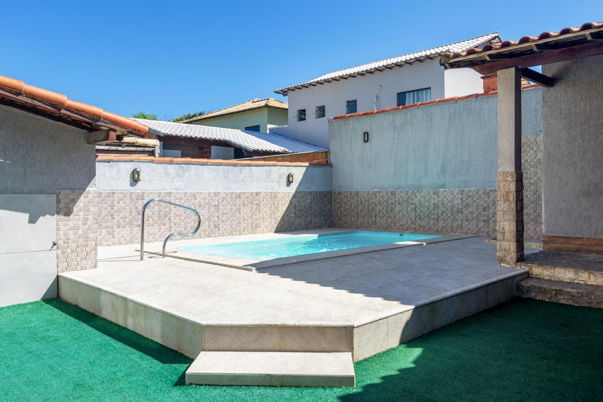 Refugio Tropical Casa De Praia Com Piscina Aquecida E 4 Suites E Garagem 3 Carros, 800 Mtrs Da Praia Internet 700 Mbps, Condominio Privado Com Pista De Skate , Quadra De Futevolei , Campos E Quadras De Futebol! Cabo Frio Kültér fotó